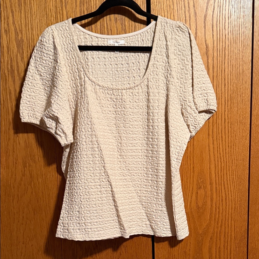 Maurices‎ Cream Textured Blouse